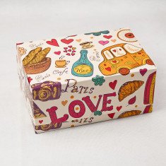 Коробка-контейнер для десертів і капкейків 180*120*80 Париж