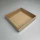 Коробка для пряників і печива з прозорою кришкою Крафт 150*150*30 