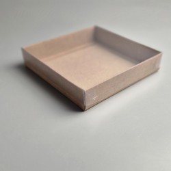 Коробка для пряників і печива з прозорою кришкою Крафт 150*150*30 