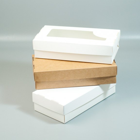 фото Коробка для суші на 2 ролл 200*100*50 Біла