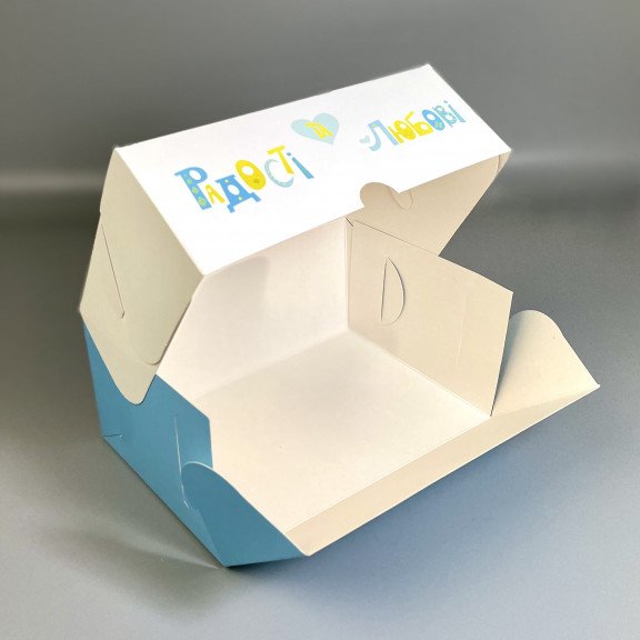 фото Коробка для десертів і капкейків Веселих свят/ Ланч бокс Веселих свят 180*120*80