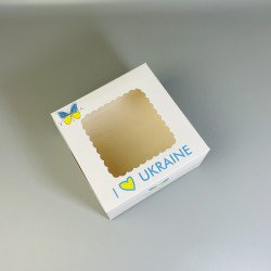 Коробка для десертов и зефира/ бенто-торт с окном 170*170*90 Украина