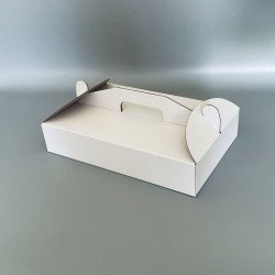 Коробка для торта, пирога, пирожных и чизкейка 300*200*60 с ручкой