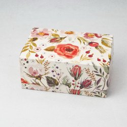 Коробка-контейнер для десертов и капкейков 180*120*80 Акварель