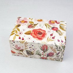 Коробка-контейнер для десертов и капкейков 180*120*80 Акварель