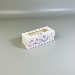 Коробка для макаронс и Hand Made с окном Sweet Life 141*59*49
