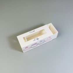Коробка для макаронс и Hand Made с окном Sweet Life 141*59*49