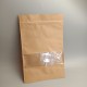 фото Дой-пак 180*280 (дно 45*45) крафт с окном, зип-замок, с внутренней ламинацией