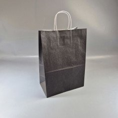 Паперовий пакет Чорний, з крученими ручками 330*250*150 100г/м