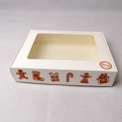 Коробка 192*148*40 для печива і пряників з прозорим вікном Імбирне печиво