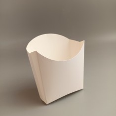 Упаковка для картоплі фрі біла 100*100*50 мм