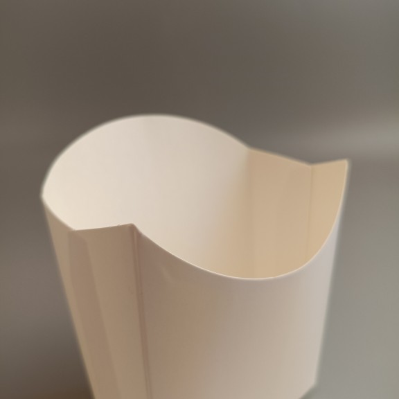 фото Упаковка для картоплі фрі біла 100*100*50 мм