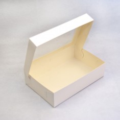 Коробочка для еклерів та зефіру з віконцем 230*150*60 Біла